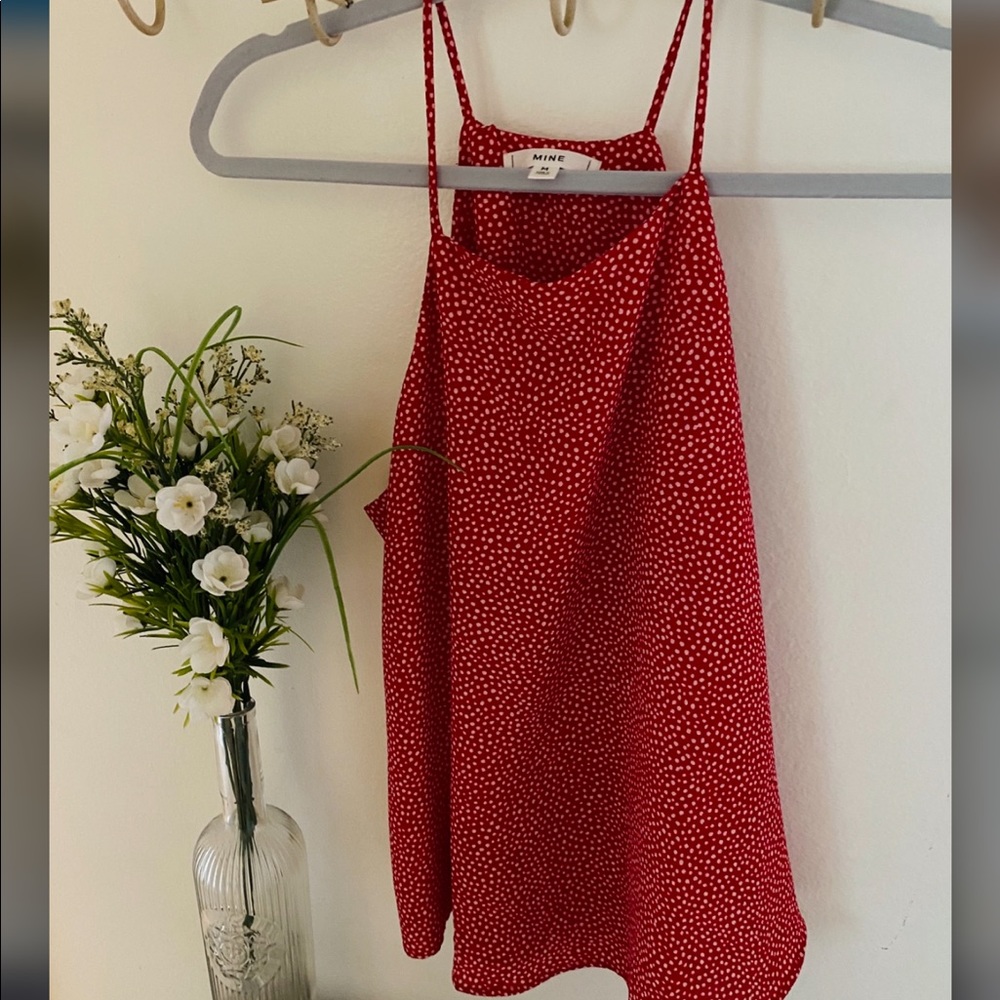 🍓Red and White Polka Dot Tank🍓